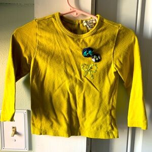 Eliana Et Lena Green Long Sleeve Girls Toddler Shirt 18M